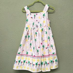 Girls sleeveless dress palm tree ice cream cone